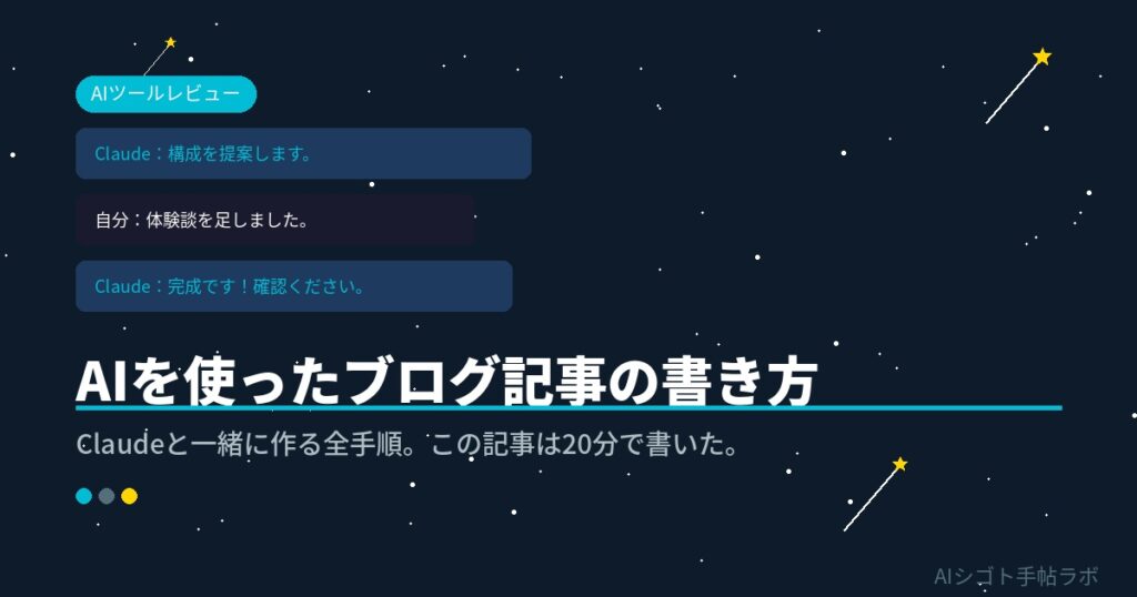 AIを使ったブログ記事の書き方【Claudeと一緒に作る全手順】
