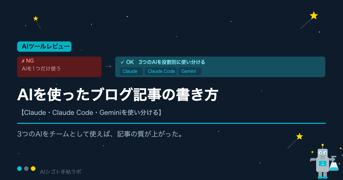 AIを使ったブログ記事の書き方・AIシゴト手帖ラボ