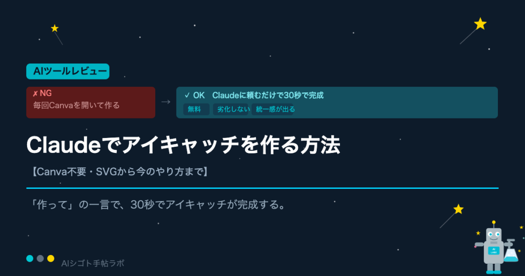 Claudeでブログのアイキャッチを作る方法 | AIシゴト手帖ラボ